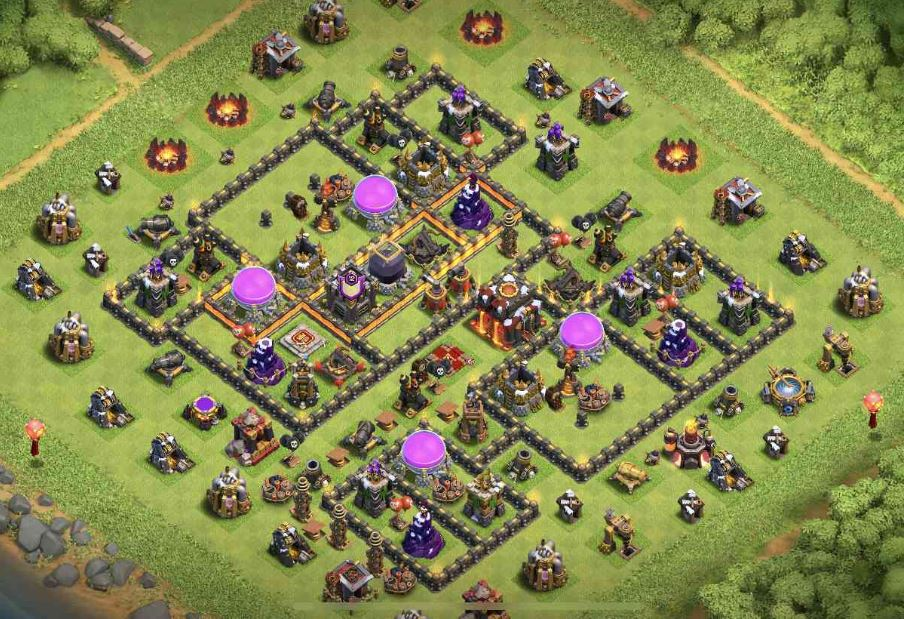 perfect attack defense home base for town hall 10